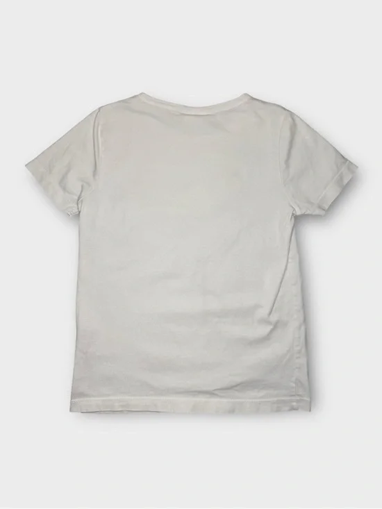 Mini Boden Vintage Flamingo Raw Hem Applique White Shirt - Picture 4 of 4